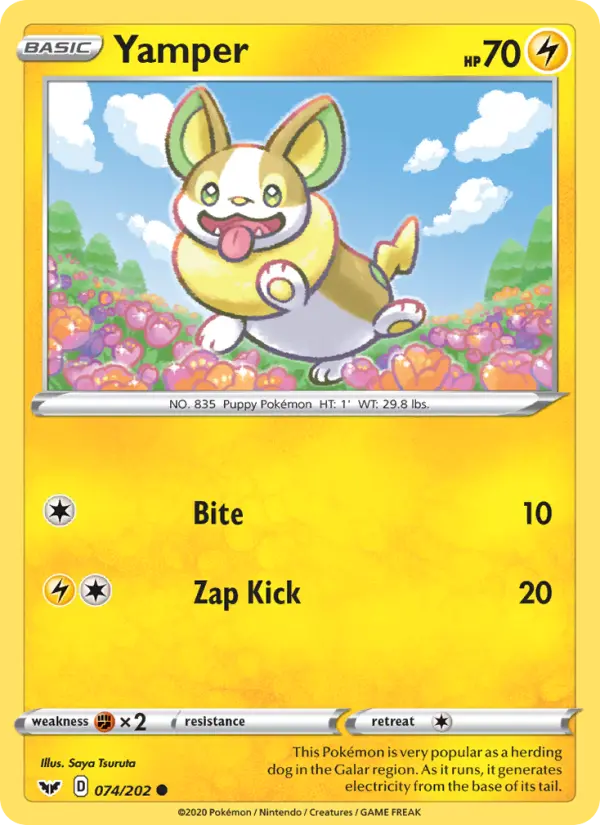 Yamper — Sword & Shield card #74