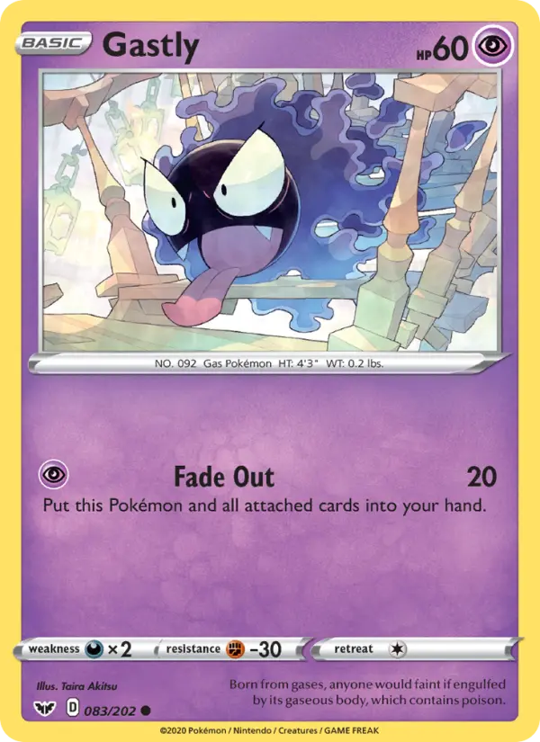 Gastly — Sword & Shield card #83