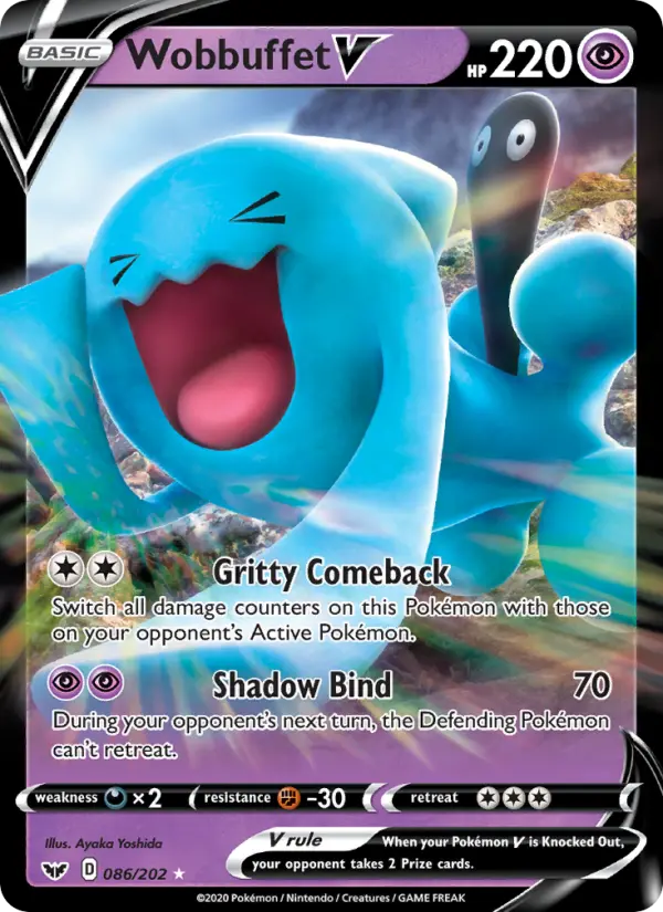 Wobbuffet V — Sword & Shield card #86