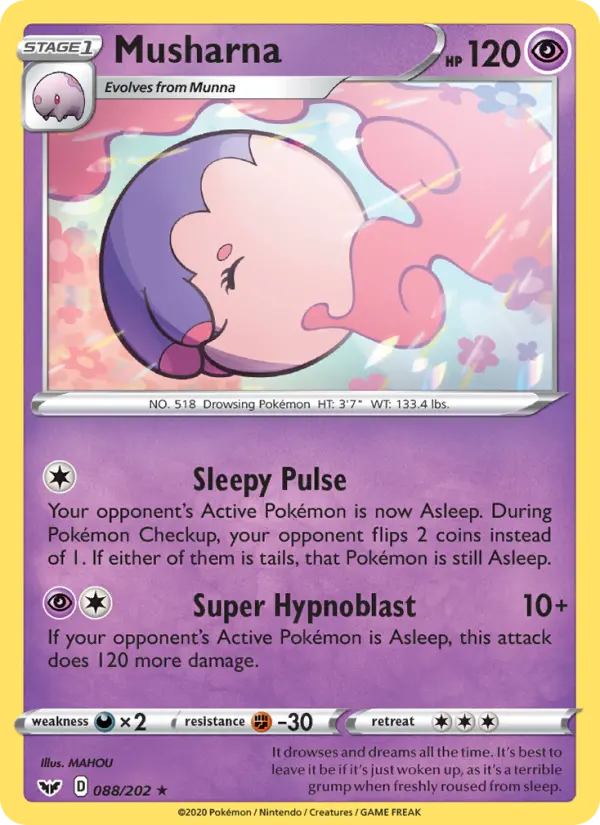 Musharna — Sword & Shield card #88