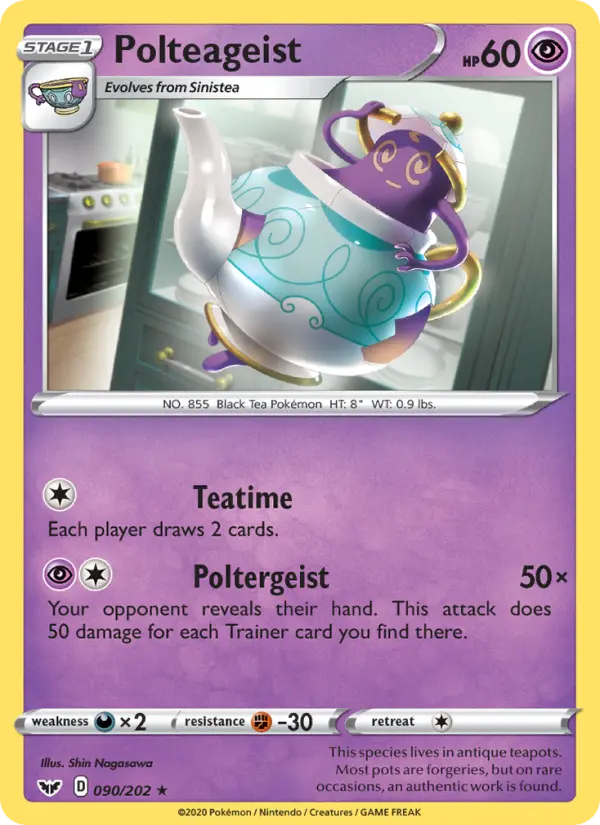 Polteageist — Sword & Shield card #90