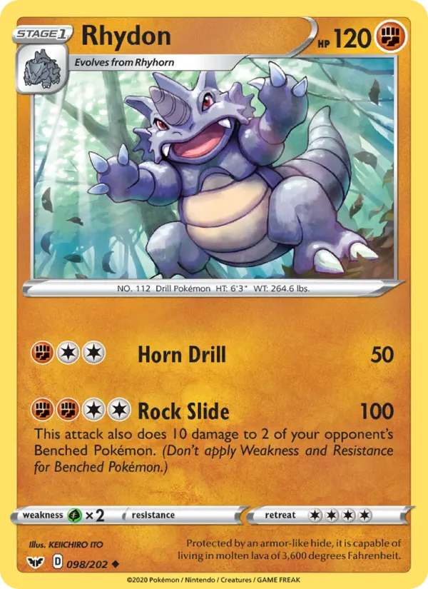 Rhydon — Sword & Shield card #98