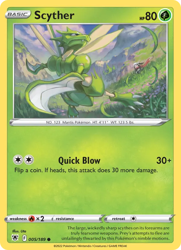 Scyther — Astral Radiance card #005