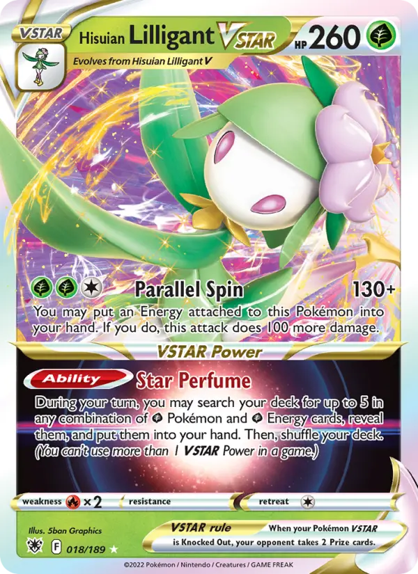 Hisuian Lilligant VSTAR — Astral Radiance card #018