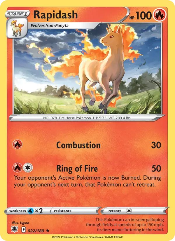 Rapidash — Astral Radiance card #022