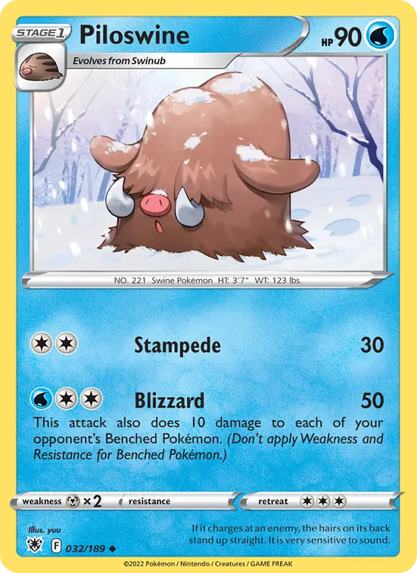Piloswine — Astral Radiance card #032