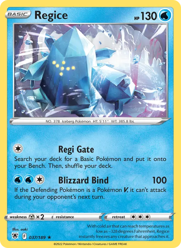 Regice — Astral Radiance card #037