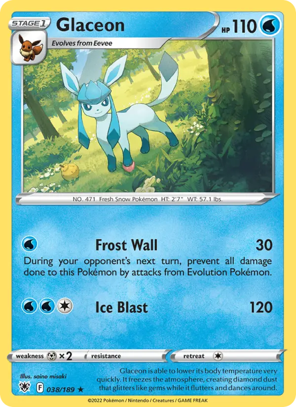 Glaceon — Astral Radiance card #038