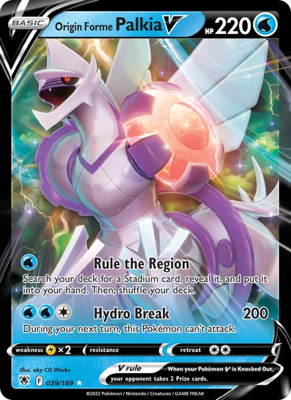 Origin Forme Palkia V — Astral Radiance card #039