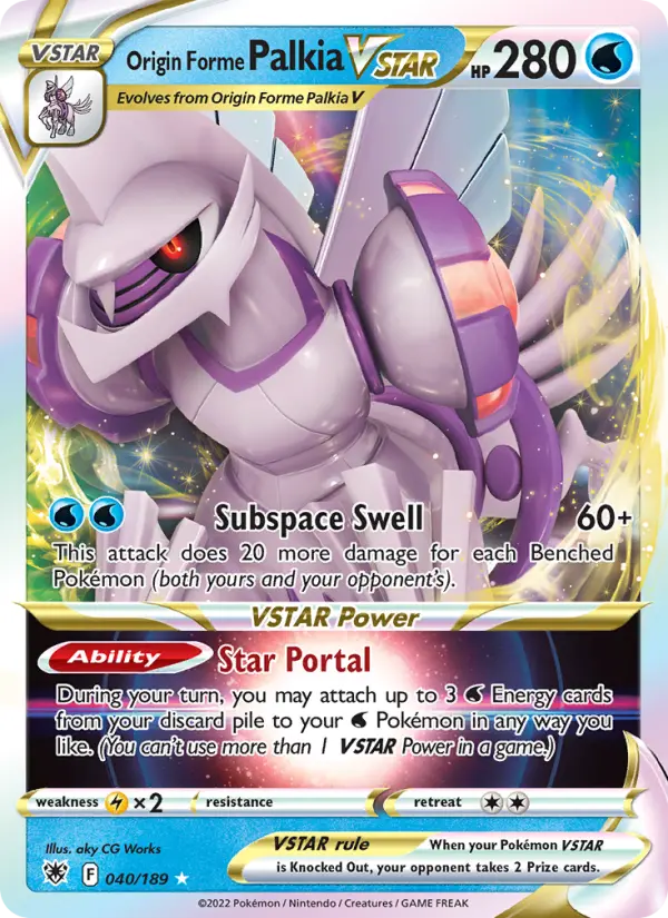 Origin Forme Palkia VSTAR — Astral Radiance card #040