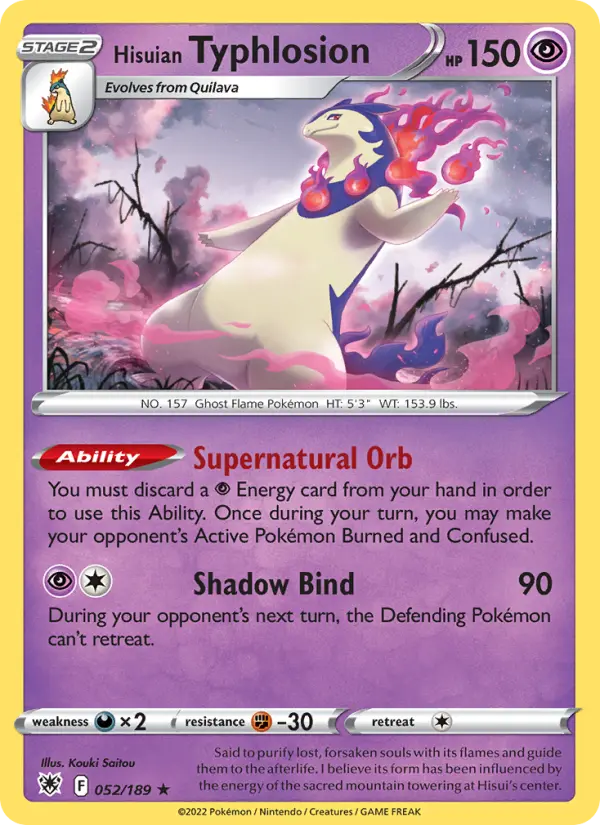 Hisuian Typhlosion — Astral Radiance card #052