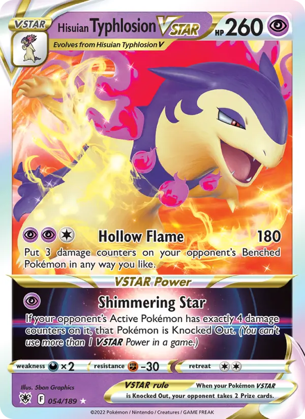 Hisuian Typhlosion VSTAR — Astral Radiance card #054