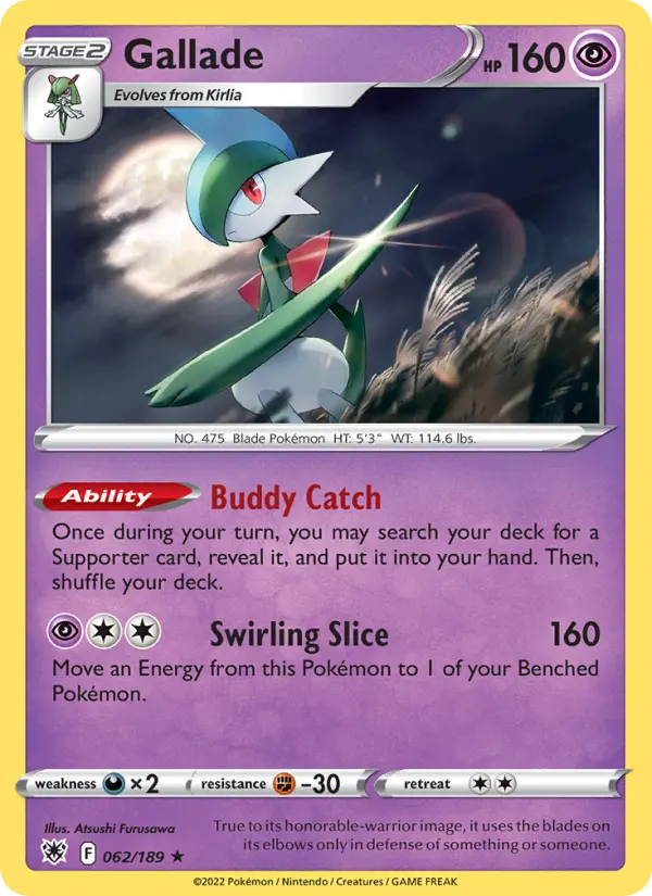 Gallade — Astral Radiance card #062