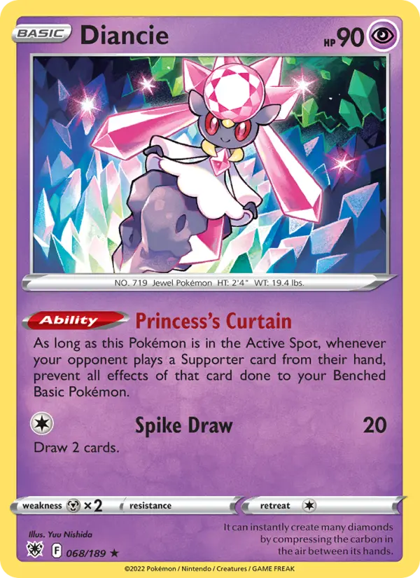 Diancie — Astral Radiance card #068