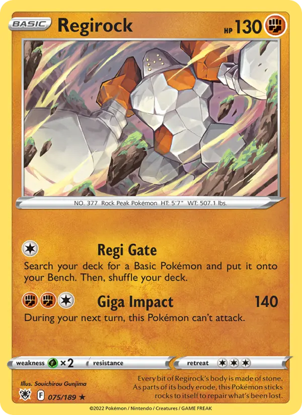 Regirock — Astral Radiance card #075