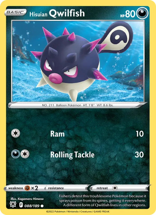 Hisuian Qwilfish — Astral Radiance card #088