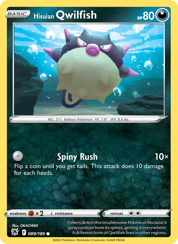 Hisuian Qwilfish — Astral Radiance card #089