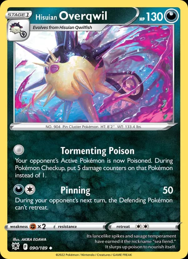 Hisuian Overqwil — Astral Radiance card #090