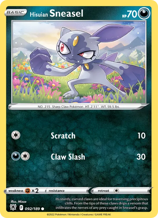 Hisuian Sneasel — Astral Radiance card #092