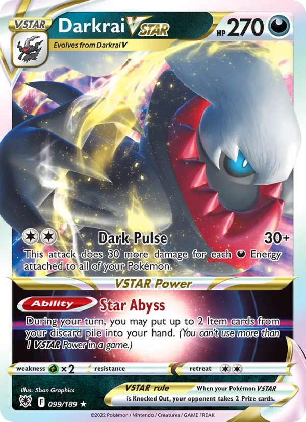 Darkrai VSTAR — Astral Radiance card #099