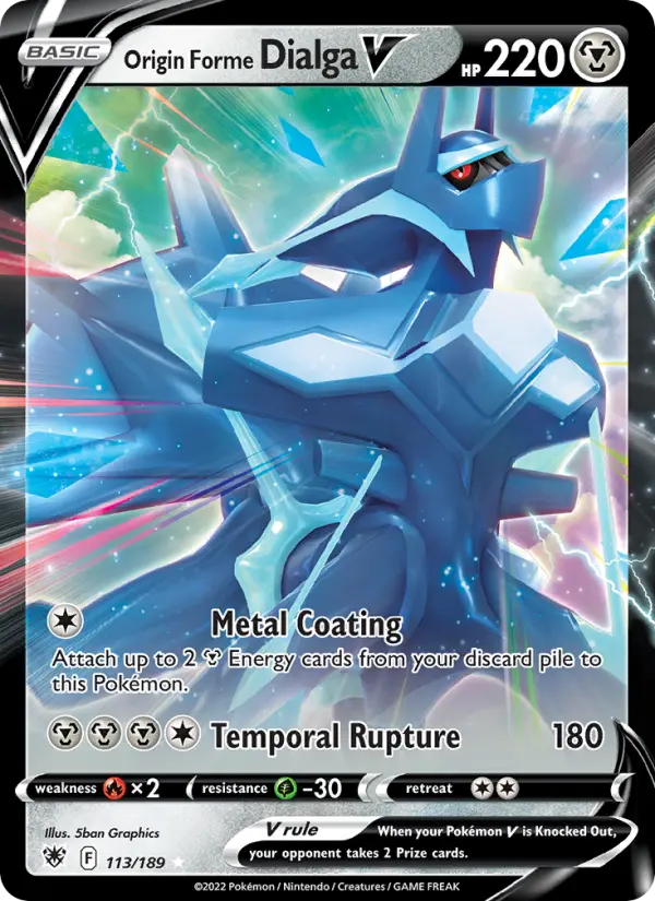 Origin Forme Dialga V — Astral Radiance card #113