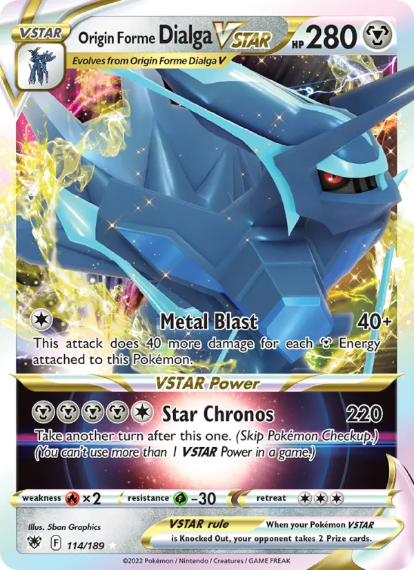 Origin Forme Dialga VSTAR — Astral Radiance card #114