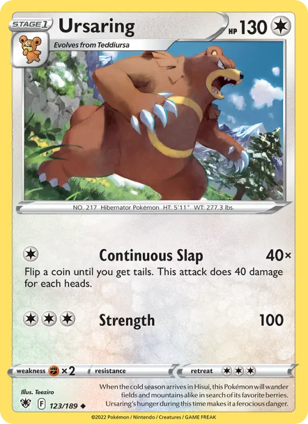 Ursaring — Astral Radiance card #123
