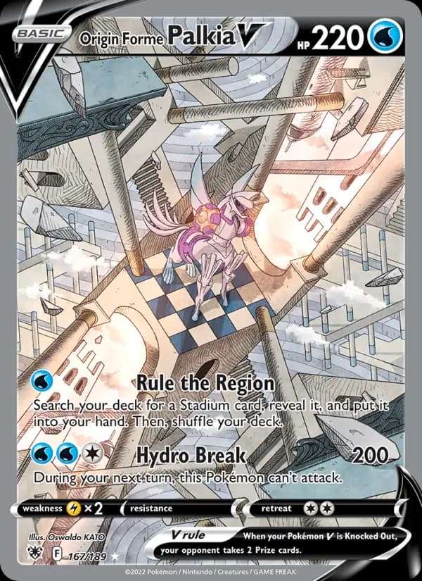 Origin Forme Palkia V — Astral Radiance card #167