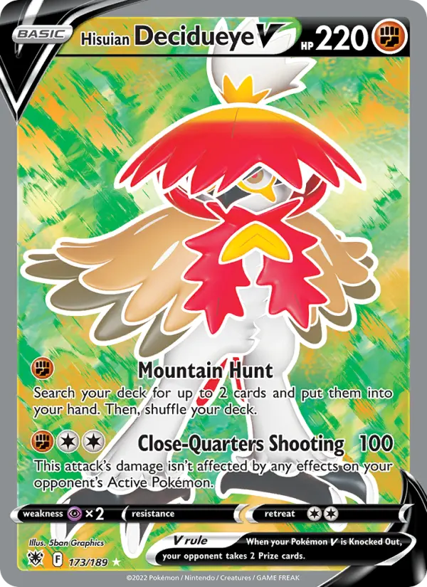 Hisuian Decidueye V — Astral Radiance card #173