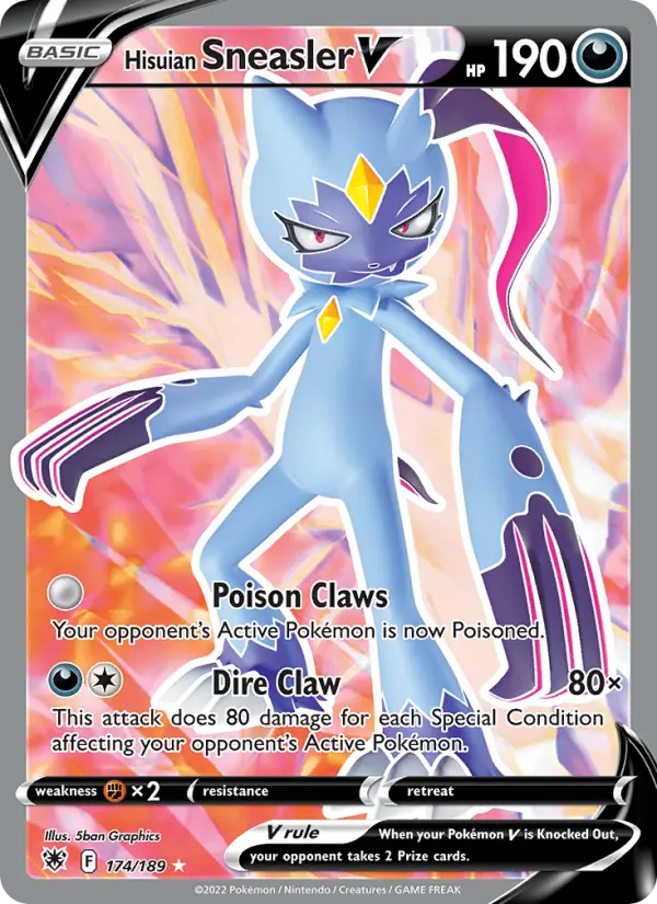 Hisuian Sneasler V — Astral Radiance card #174
