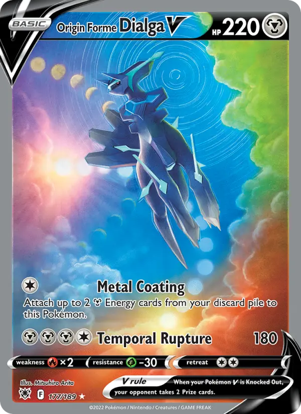 Origin Forme Dialga V — Astral Radiance card #177
