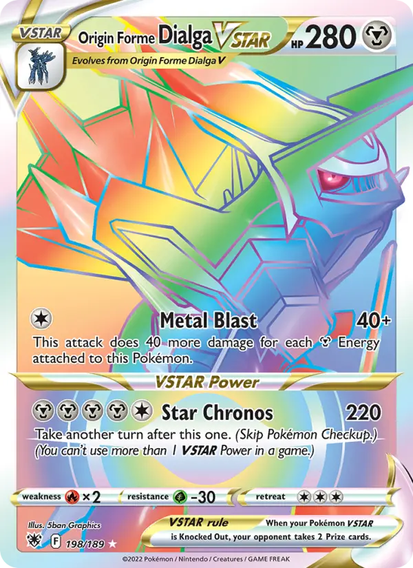 Origin Forme Dialga VSTAR — Astral Radiance card #198