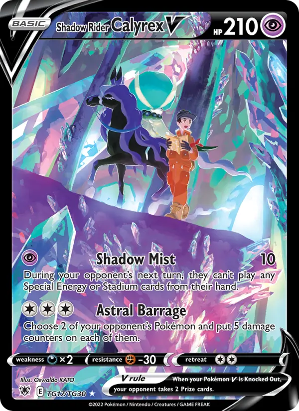 Shadow Rider Calyrex V — Astral Radiance card #TG17