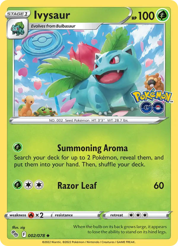 Ivysaur — Pokémon GO card #002