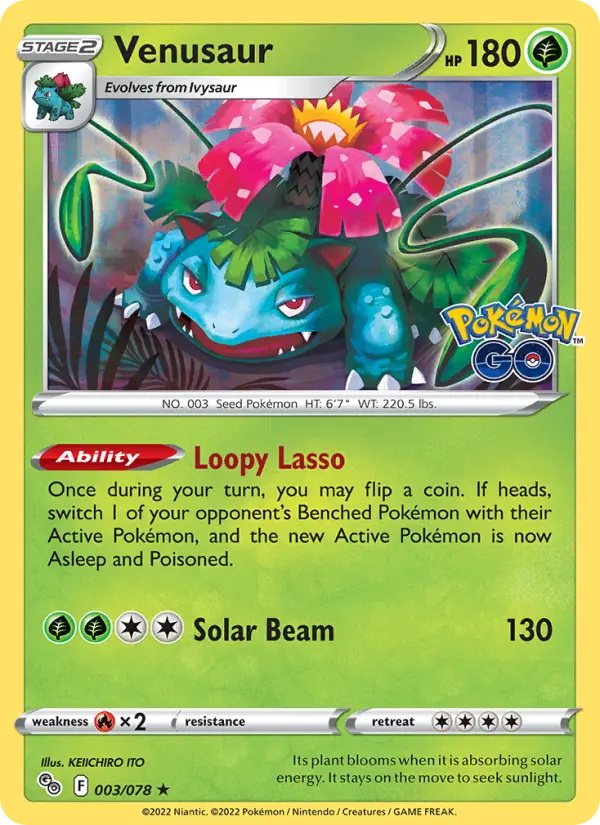 Venusaur — Pokémon GO card #003