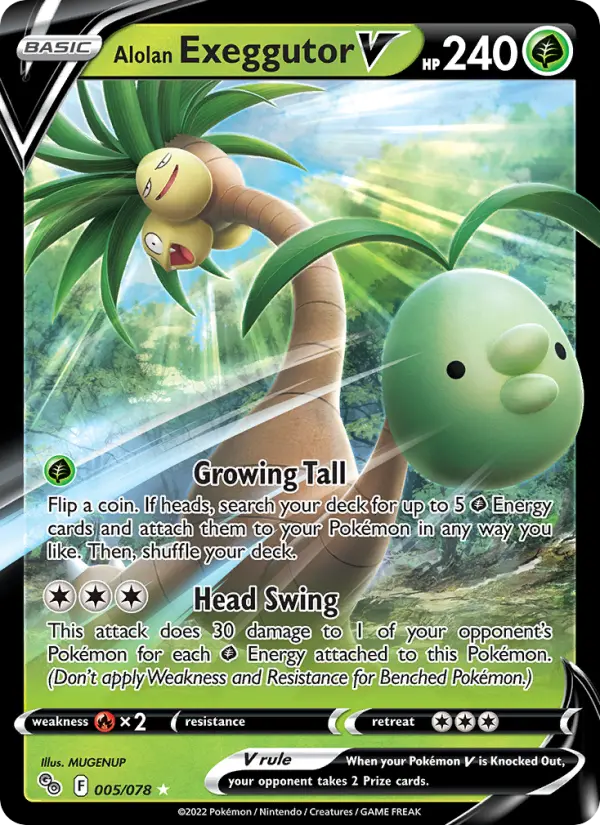 Alolan Exeggutor V — Pokémon GO card #005