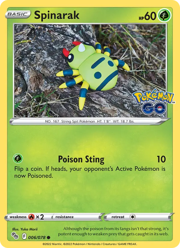 Spinarak — Pokémon GO card #006