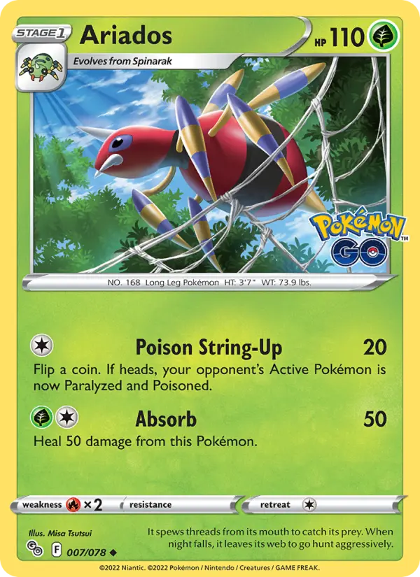 Ariados — Pokémon GO card #007