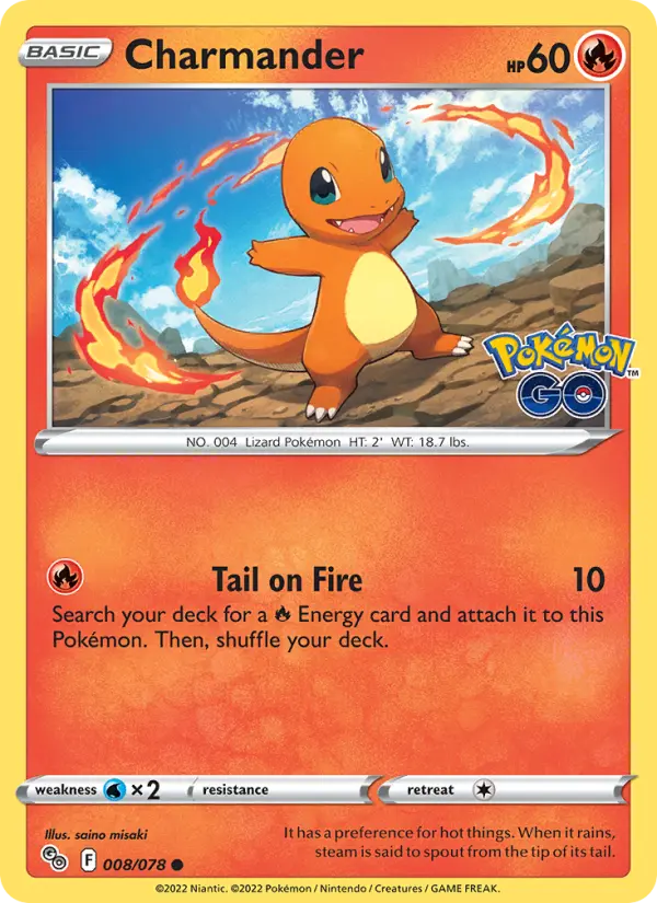 Charmander — Pokémon GO card #008