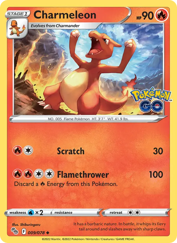 Charmeleon — Pokémon GO card #009