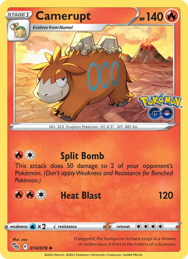 Camerupt — Pokémon GO card #014