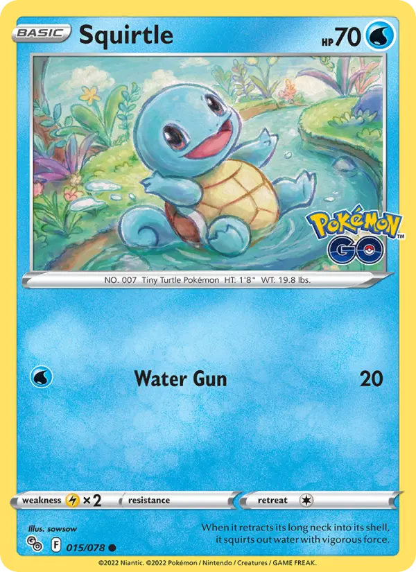 Squirtle — Pokémon GO card #015