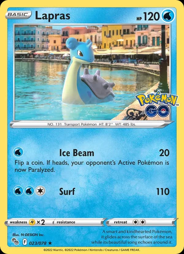 Lapras — Pokémon GO card #023