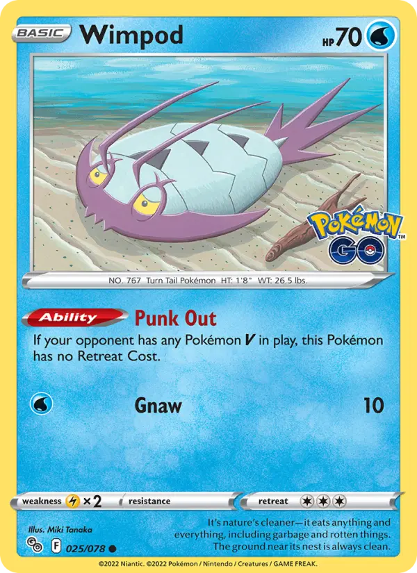 Wimpod — Pokémon GO card #025