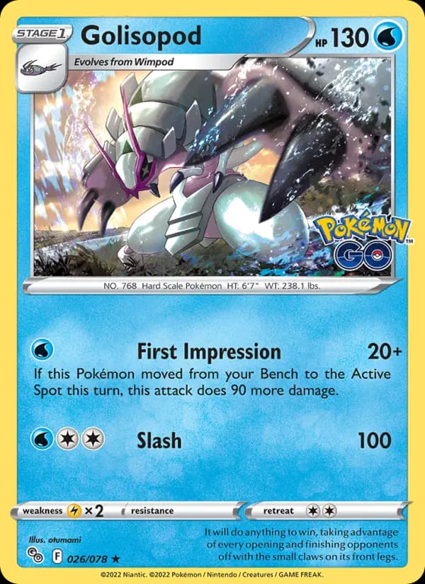 Golisopod — Pokémon GO card #026