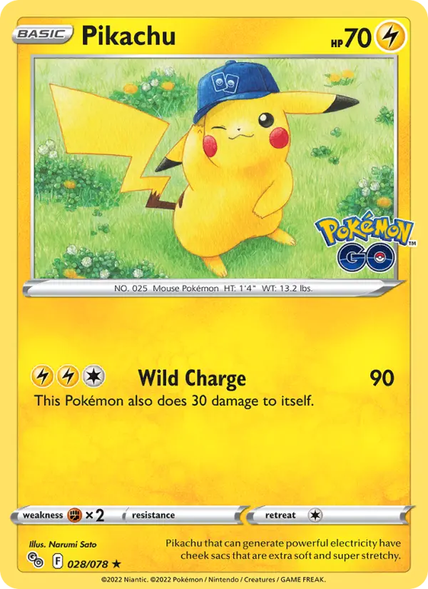 Pikachu — Pokémon GO card #028