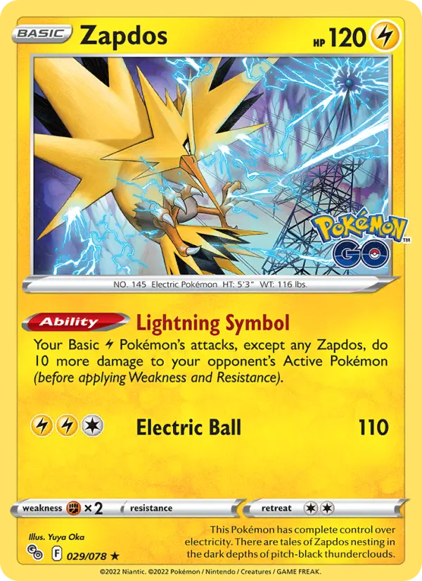 Zapdos — Pokémon GO card #029