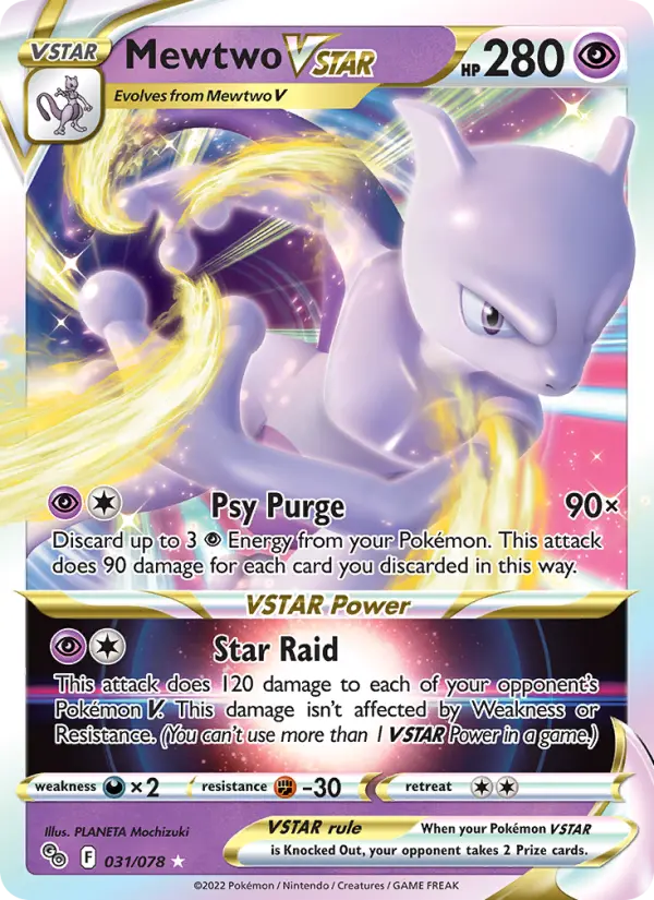 Mewtwo VSTAR — Pokémon GO card #031