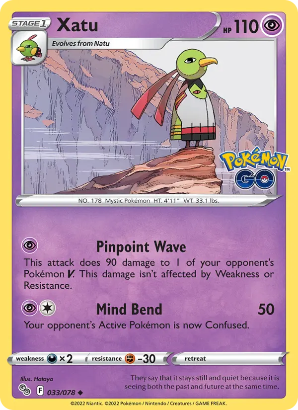 Xatu — Pokémon GO card #033