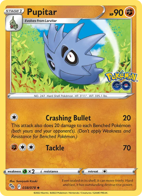 Pupitar — Pokémon GO card #038